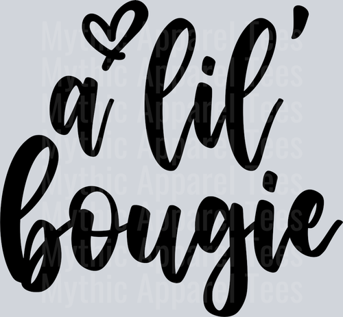 a lil bougie black with hearts DTF Sarcastic Sassy Transfers