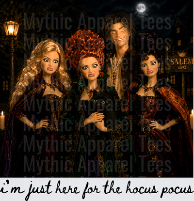 Sanderson Sisters Winifred Sarah Mary Doll Style Salem 1692 Full Moon Candlelight I'm Just Here For The Hocus Pocus