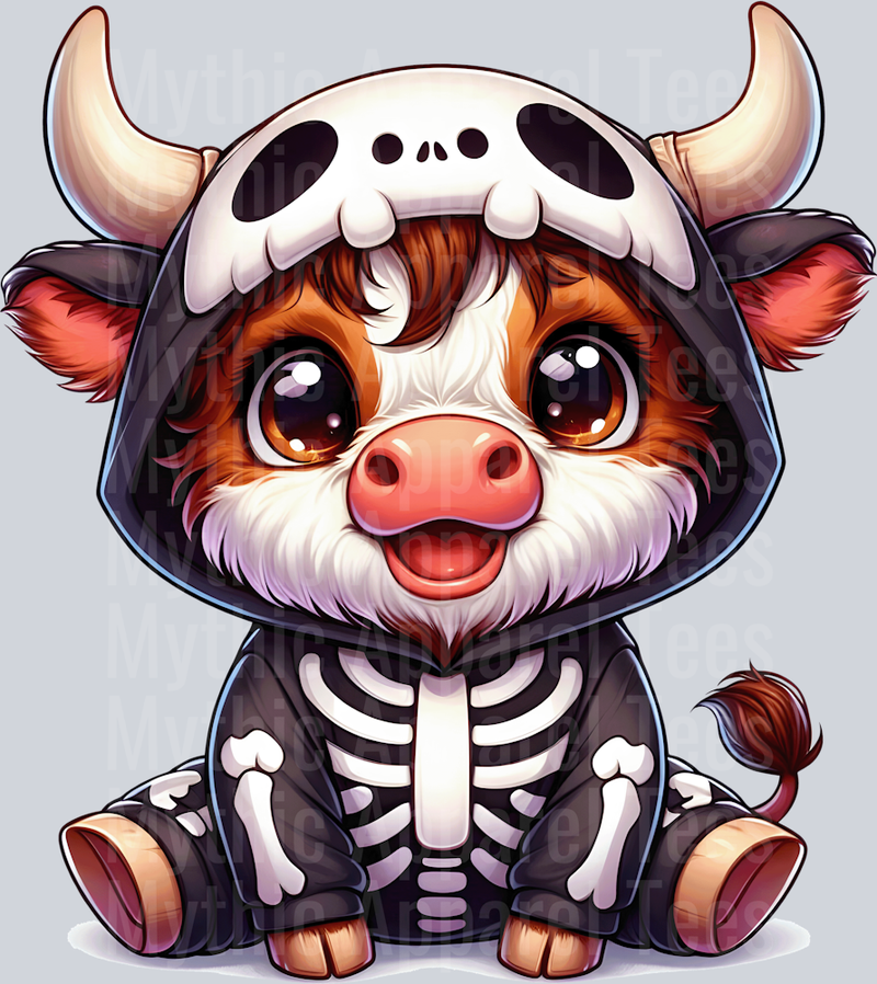 Cute cartoon halloween highland cow 12