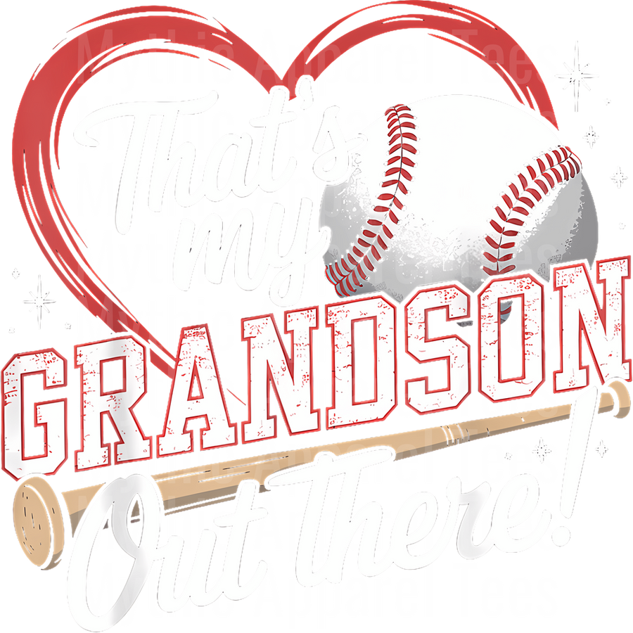 Grandma Grandpa Grandparents Baseball DTF Transfer