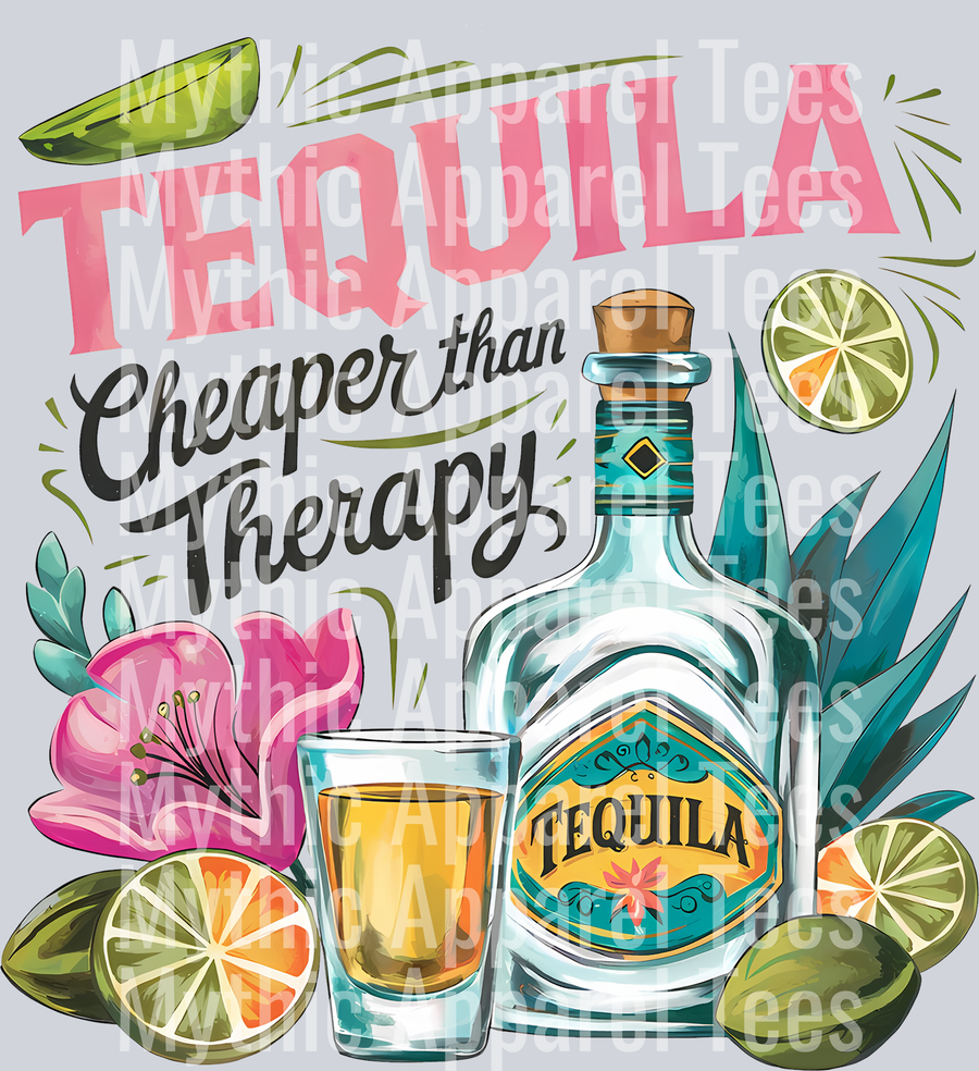 Tequila Cheaper Than Therapy Summer Transfer