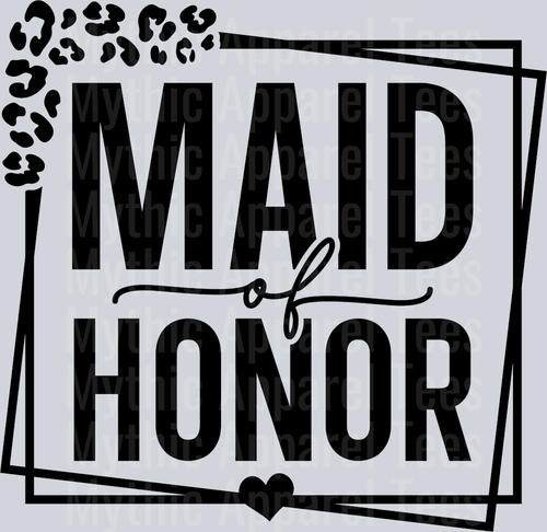 Maid of honor black DTF Maid of Honor Transfers