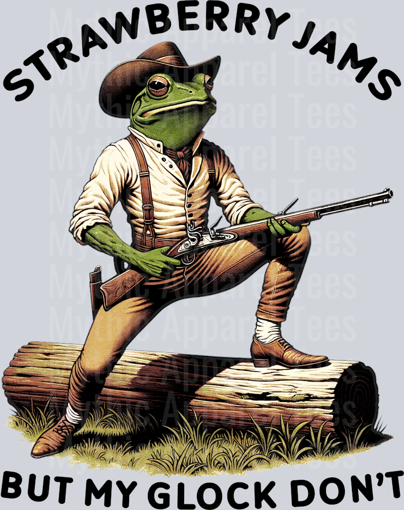 Strawberry Jams but my glock don frog with shotgun 2 DTF Western Transfers