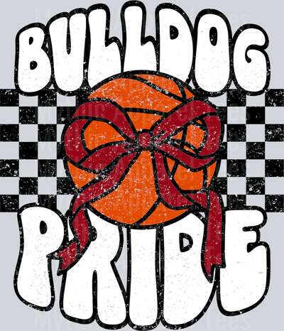 Maroon Basketball Bulldog Pride School Spirit & Sports