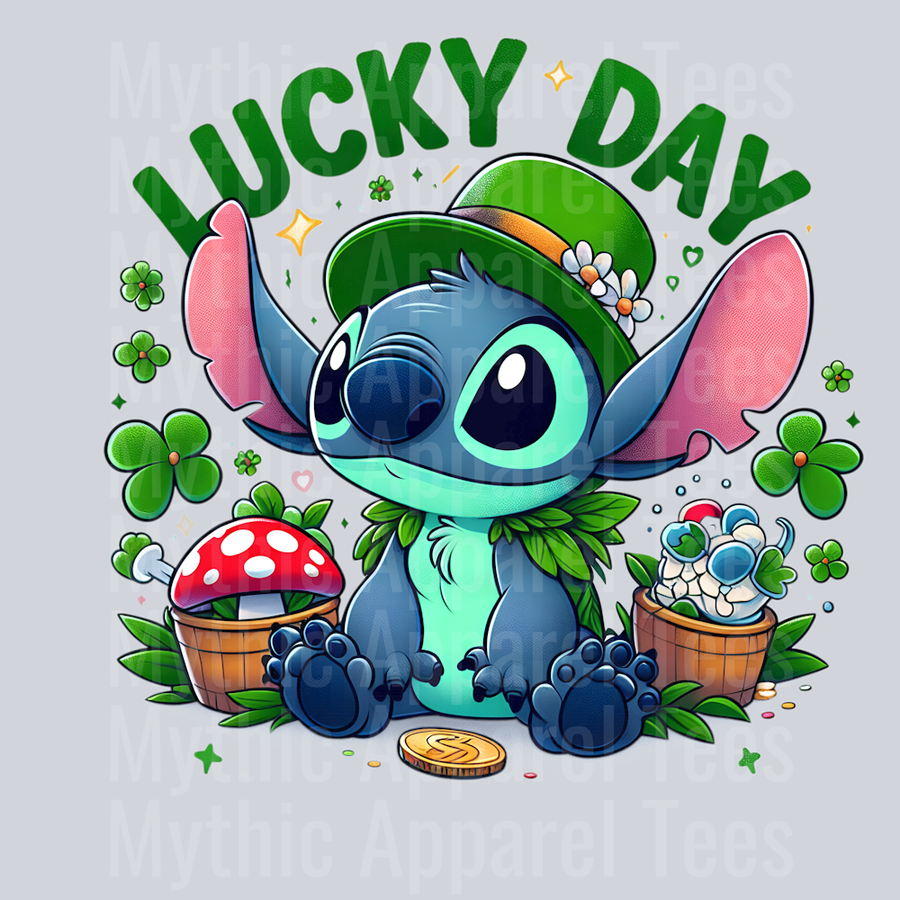 Stitch St Patrick's Day 2 DTF Stitch St Patrick's Day Transfers