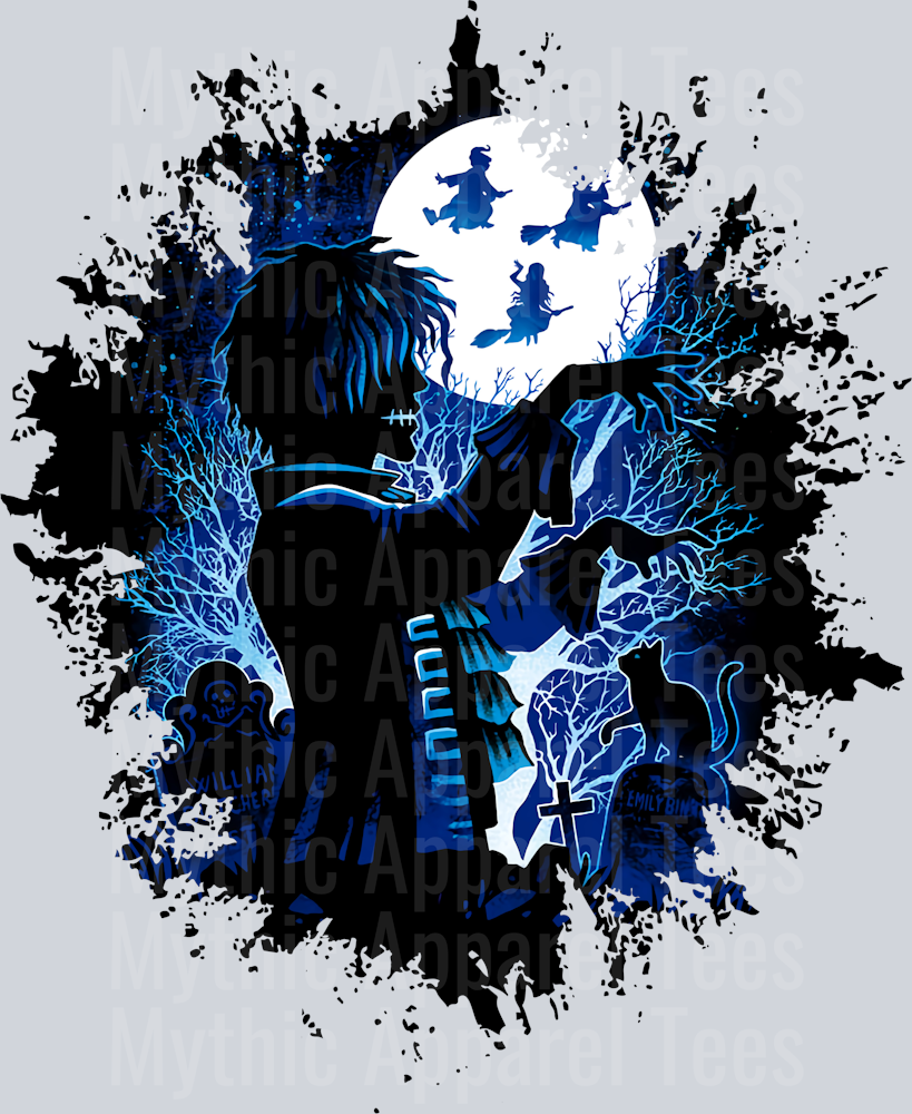 Hocus Pocus 2 Dark Silhouette Color Splash Crystal Ball Vision
