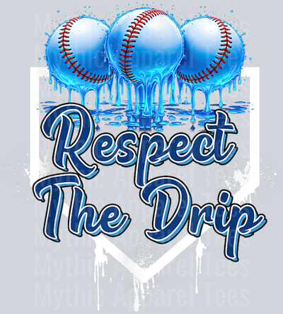 Respect The Drip Baseball Home Plate Drip Sprinkles Drip DTF Baseball Transfers