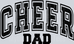 Cheer Dad, School Spirit, Black Varsity Letters, Custom Apparel, Sports Transfers, DTF Transfer