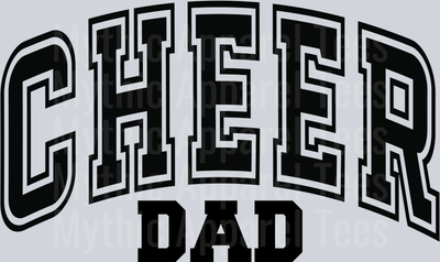 Cheer Dad Black Varsity Letters