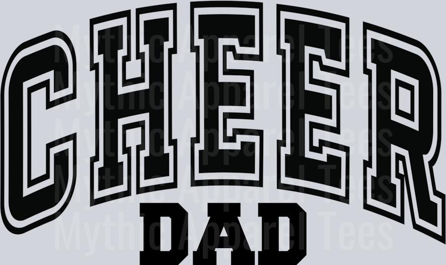 Cheer Dad Black Varsity Letters
