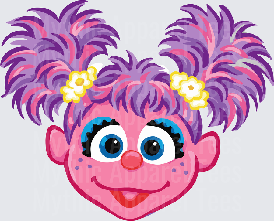 Sesame Street Abby Cadabby Pink Face Purple Hair Floral