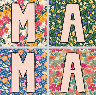 mama 42 Floral DTF MOM Transfers