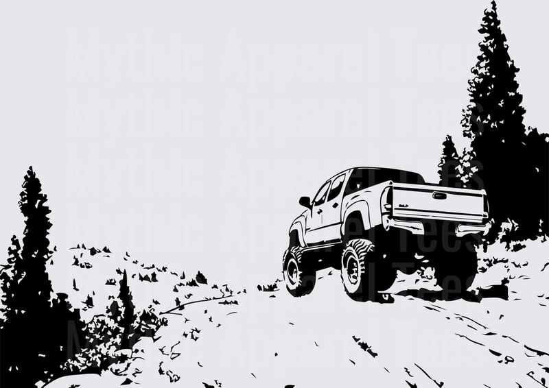 Off Road Jeep Lifted Tacoma Crawling Rocky Mountain Trail