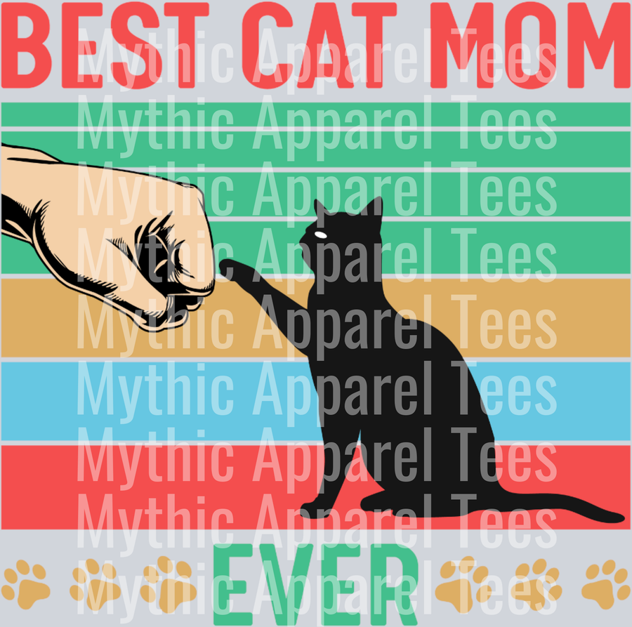 Best Cat Mom – DTF Heat Transfer – Funny Cat Design