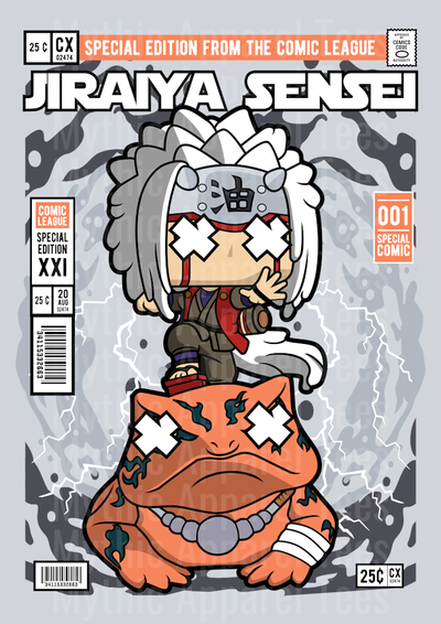 Jiraiya Sensei Comic Book Cover STYLE DTF Pop Culture Transfers