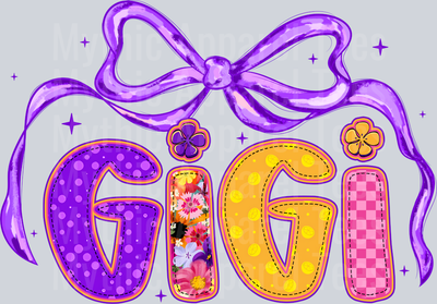GiGi Purple Ribbon DTF GiGi Transfers