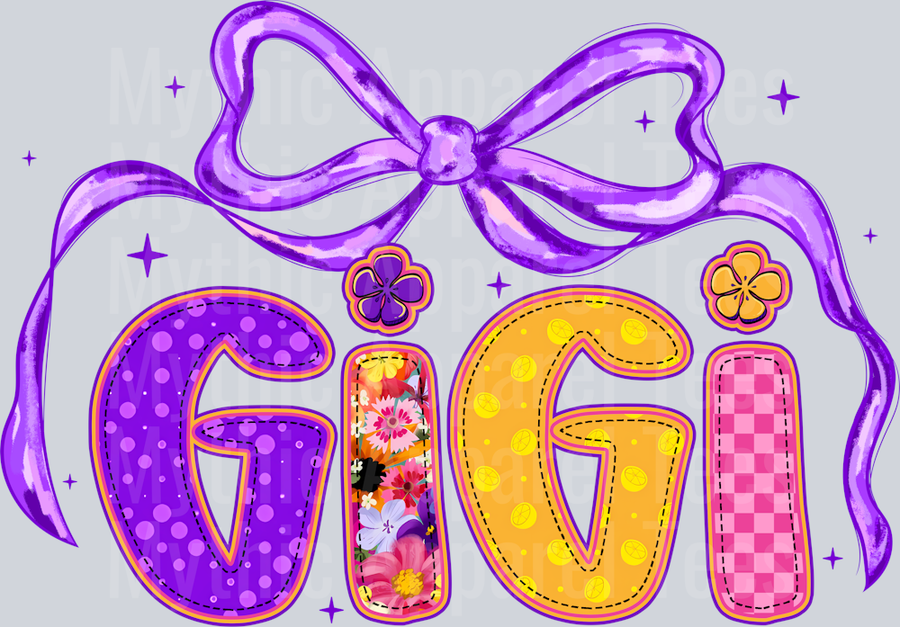 GiGi Purple Ribbon DTF GiGi Transfers