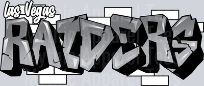 Raiders Tri Color Airbrush DTF NFL Transfers