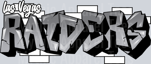 Raiders Tri Color Airbrush DTF NFL Transfers