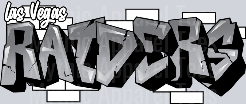 Raiders Tri Color Airbrush DTF NFL Transfers