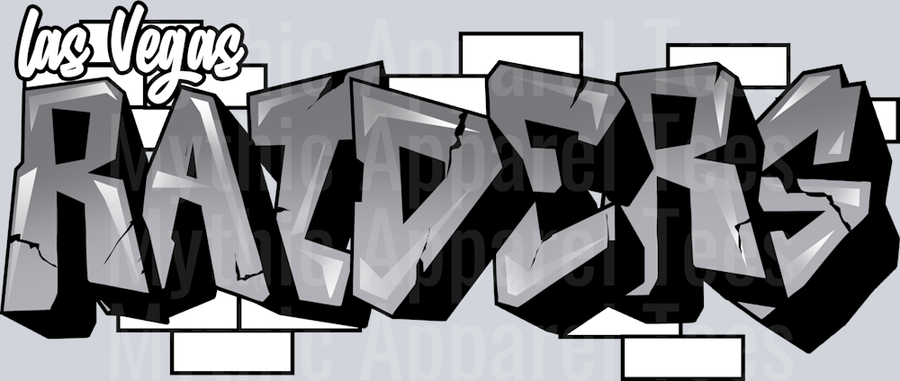 Raiders Tri Color Airbrush DTF NFL Transfers