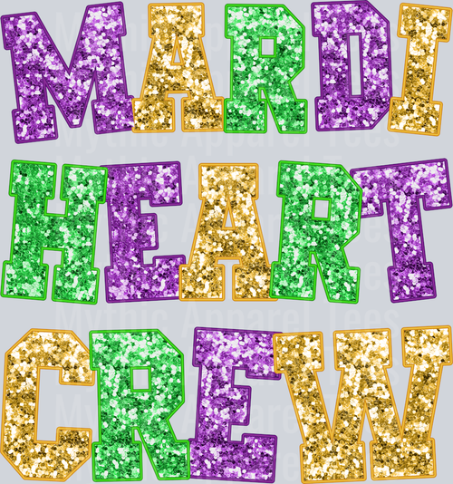 AZ733 Mardi Gras Rhinestone