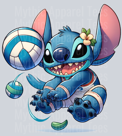 Stitch Volleyball DTF Stitch Sports Transfers