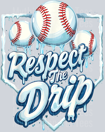 Baseball Drip Boys Ice Cream Drip Youth Respect The Drip DTF Baseball Transfers