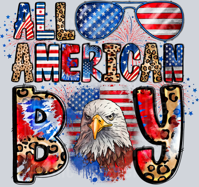 All American Boy kopyası 4th of july DTF Patriotic Transfers