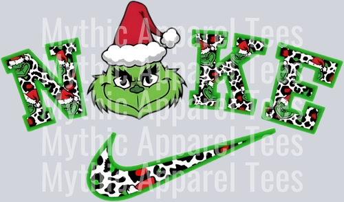 Nike Cow Print Grinch Swoosh