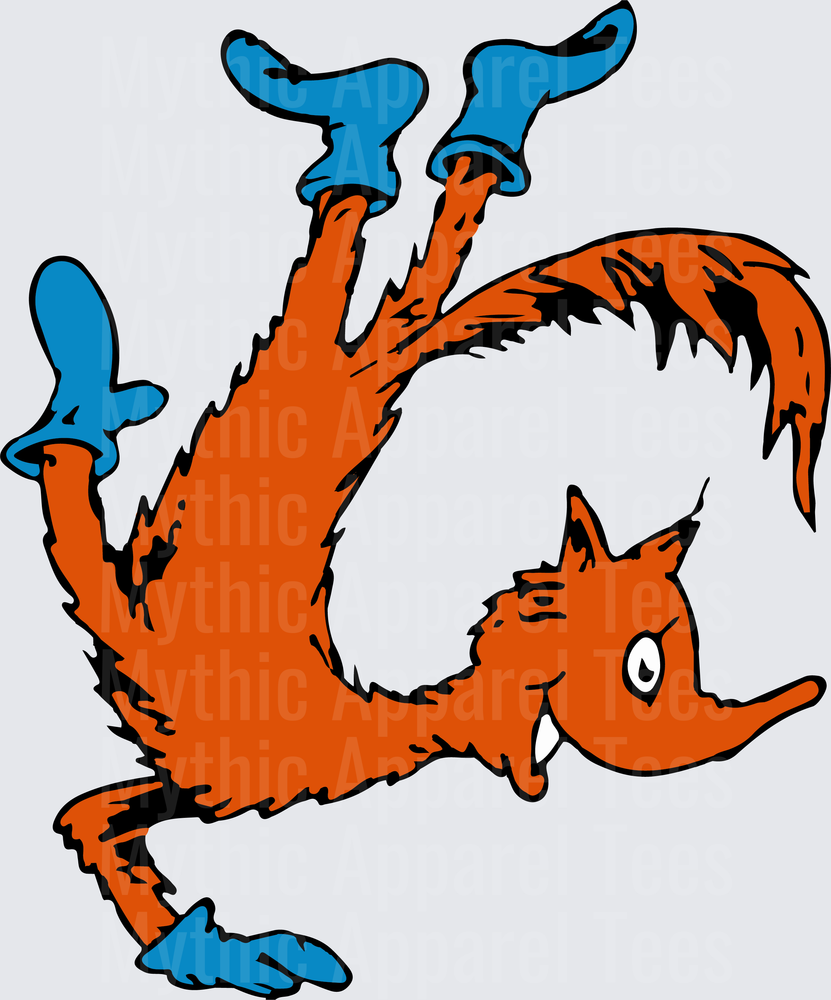 Dr. Seuss Fox in Socks Tumbling Upside Down in Blue Socks and Gloves