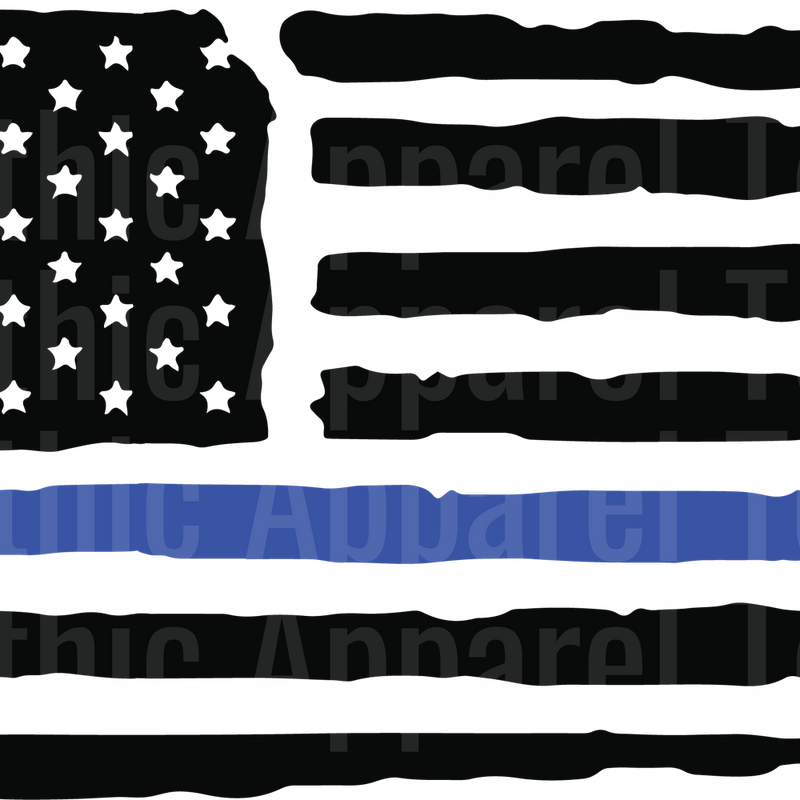 Police Officer Blue Line Back The Blue Transfers