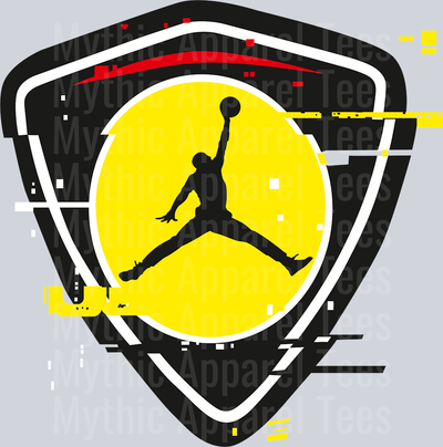 Yellow Black Michael Jordan Chicago Bulls Jordans Nike DTF Michael Jordan Transfers