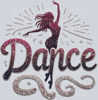 004 Dance Sequins Maroon DTF Dance Female Transfers