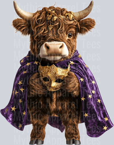 AZ819 Mardi Gras Highland Cow (16)