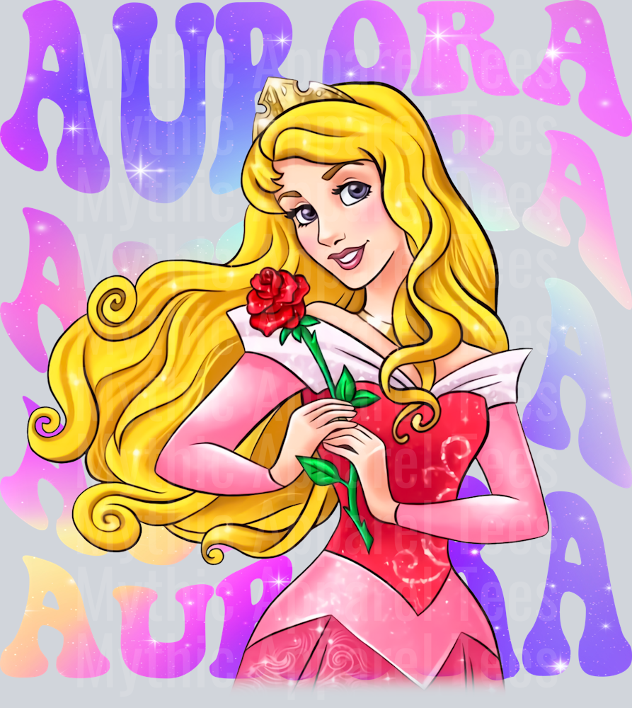 Aurora Disney Princess Stacked Name Disney