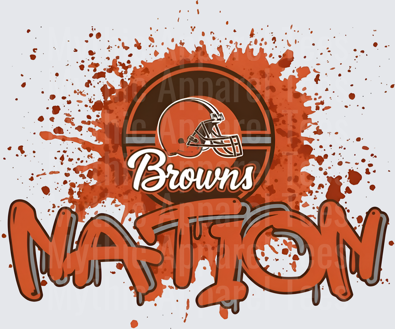 NFL Transfers Cleveland Browns Nation Paint Splatter Design