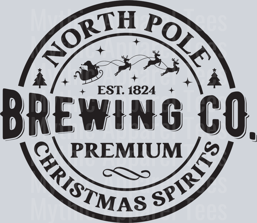 North Pole Brewing Co Beer DTF Christmas Transfers