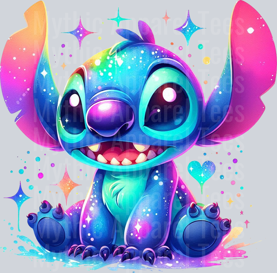 Stitch 3 Disney Colorful Pop Art Pop Culture Cosmic style