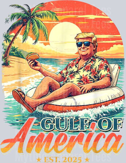 Funny Trump Shirt Gulf Of Us America Est 2025 T-Shirt 2 DTF Gulf Of America Transfers