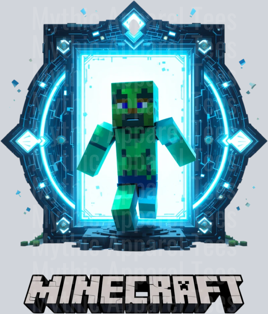 Creeper coming through portal Minecraft Gaming Pop Culture Video Games
