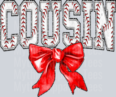 Baseball Cousin Bow School Spirit & Sports