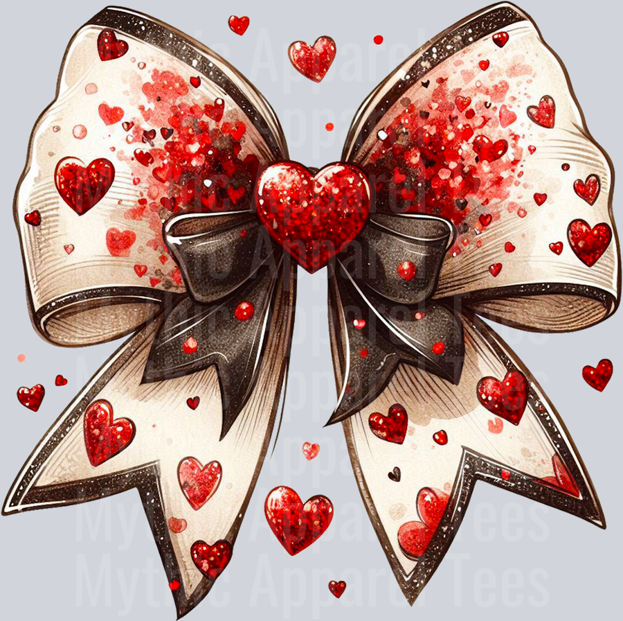 Bow Red Hearts white bow Style Combo Valentines Day Design
