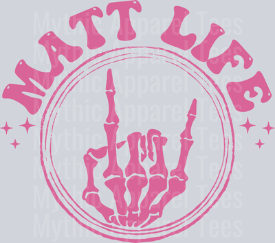 Matt Rife Matt Life skeleton hand DTF Matt Rife Transfers