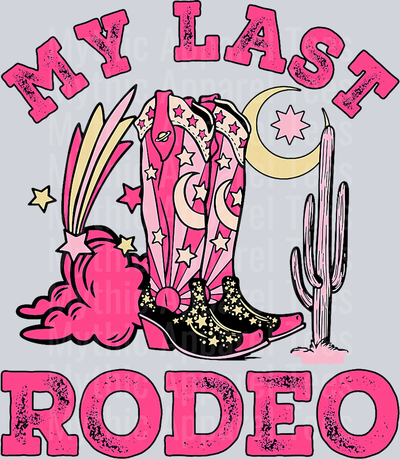 My Last Rodeo Bride Squad Bridal Party Western Bachelorette T-Shirt (1)
