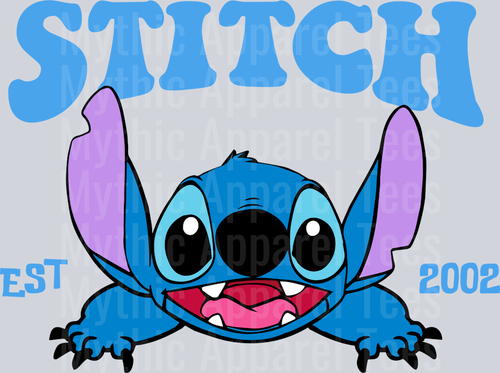 Stitch EST 2002 Cute style DTF Lilo and Stitch Transfers