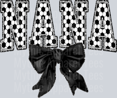 Soccer Nana With Bow School Spirit & Sports