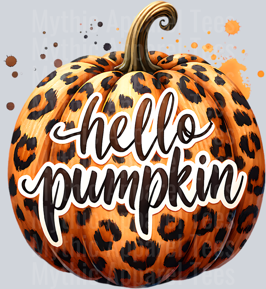 HELLO PUMPKIN CHEETAH PRINT
