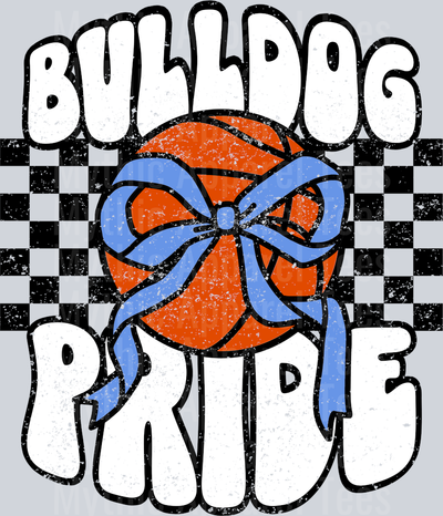 Light Blue Basketball Bulldog Pride School Spirit & Sports
