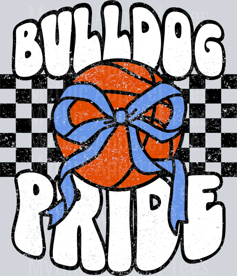 Light Blue Basketball Bulldog Pride School Spirit & Sports